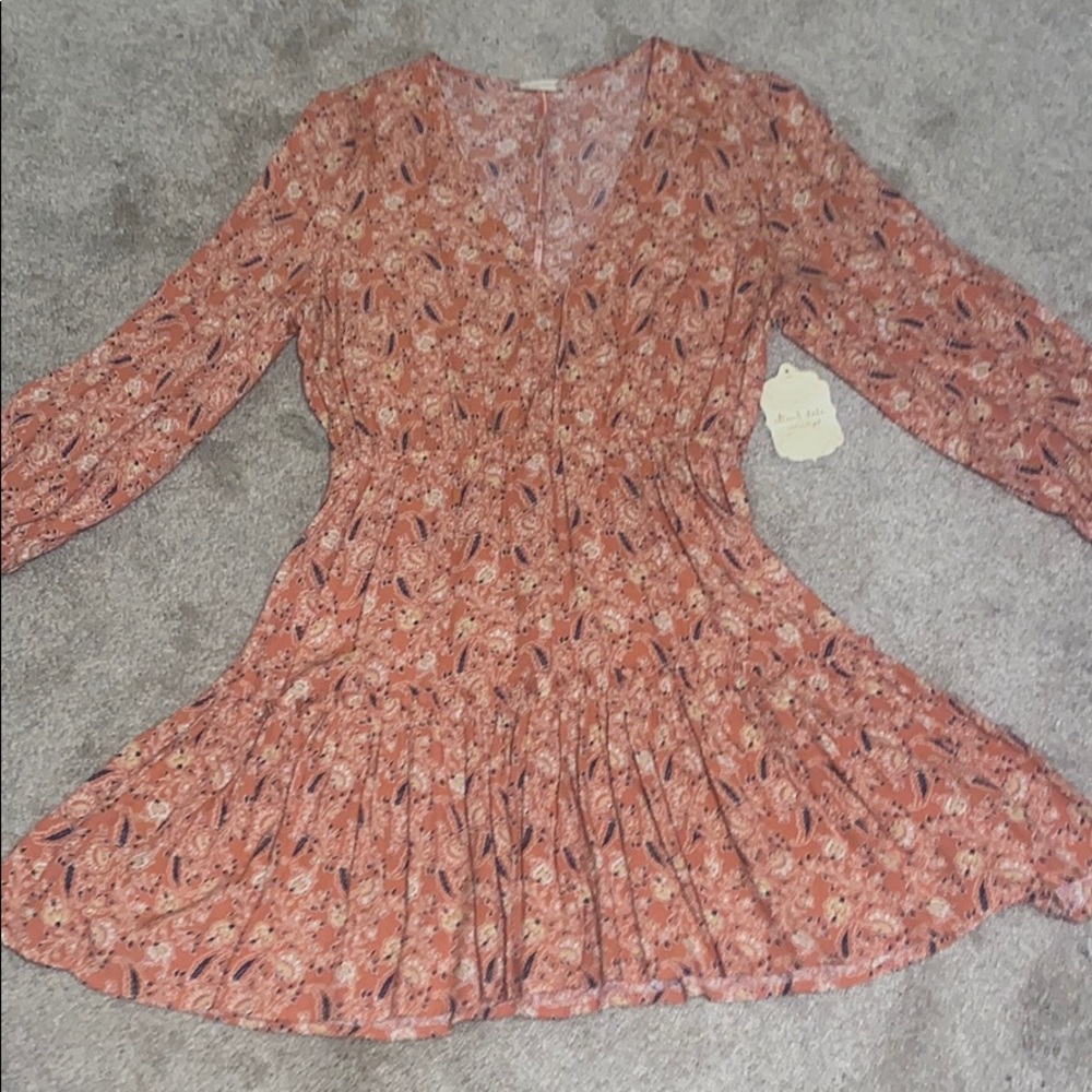 Altar'd State Coral Paisley Dress NWT - Picture 2 of 6